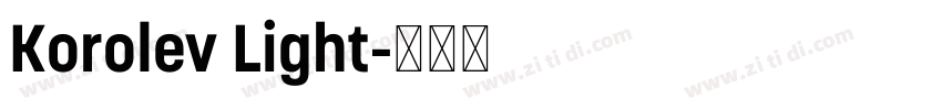 Korolev Light字体转换 Korolev Light字体转换